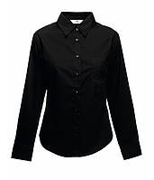 Женская Рубашка с длинным рукавом Poplin 3XL, 36 Черный