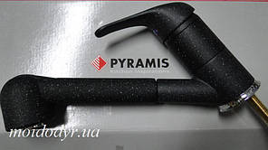 Змішувач з висувним душем Pyramis (Пирамис): Festivo black
