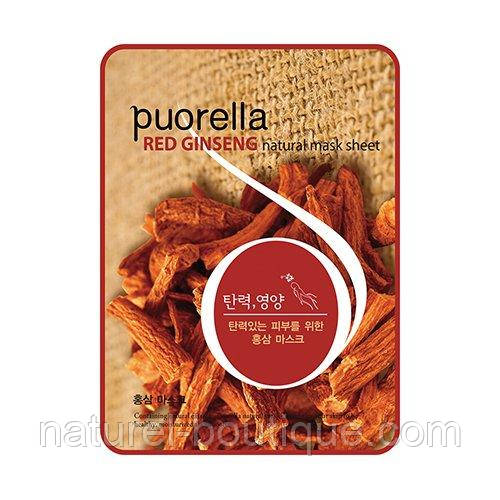 Тканинна маска для обличчя з червоним женьшенем
Puorella Red Ginseng mask pack