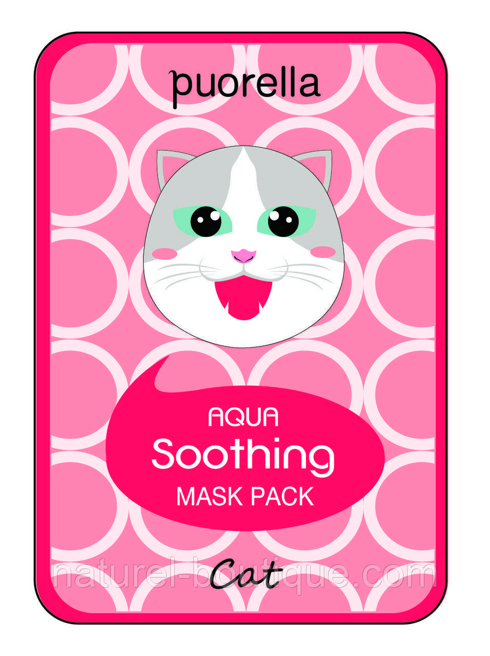 Тканинна маска для обличчя Кішка Puorella animal 
mask sheet Cat