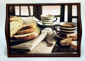 Таця на подушці з ручками "Coffee" 49*36*8 (6021-3)