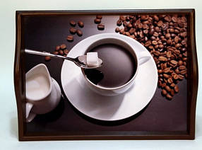 Таця на подушці з ручками "Coffee" 49*36*8 (6021-4)