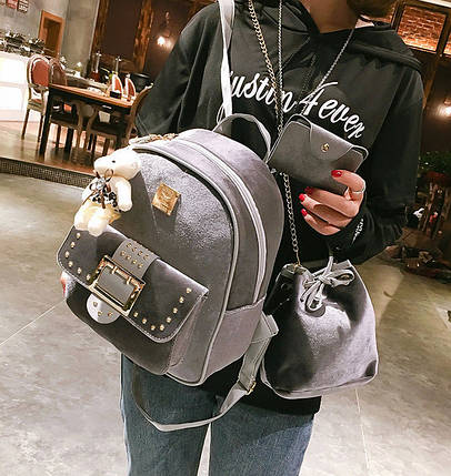 Оксамитовий набір 3в1 для стильних дівчат, фото 1