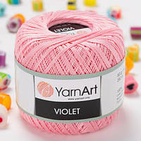 Пряжа YarnArt Violet 6313 светло-розовый (ЯрнАрт Виолет) 100% мерсеризованный хлопок