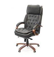 Кресло офисное кошаное Людовик АКЛАС EX MB чёрный, коричневый, зеленый