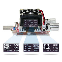 USB-тестер JUWEI JW-D2, 35 Вт електронне навантаження QC2.0/3.0