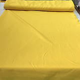 Габардин однотонний жовтий, ширина 150 см, фото 3