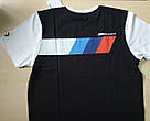 Оригінальна чоловіча футболка BMW Motorsport T-Shirt, Colour Block Design (Men, White / Black), фото 7