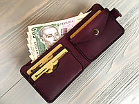 Чоловічий шкіряний гаманець GooseTM Montis марсала з монетницею, фото 5