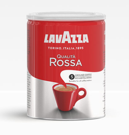 Кава мелена Lavazza Qualità Rossa 250 г у жерстяній банці