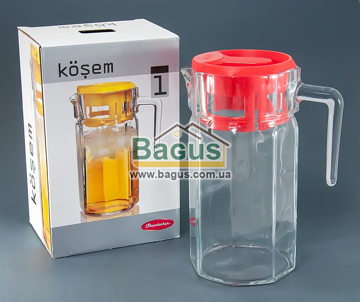 Кувшин стеклянный 1250мл с крышкой "Kosem" Pasabahce 43414 - Bagus ...