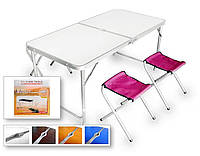 Набір стіл складаний та стілець (1+4) для пікніка 1200х600х700 TABLE-004
