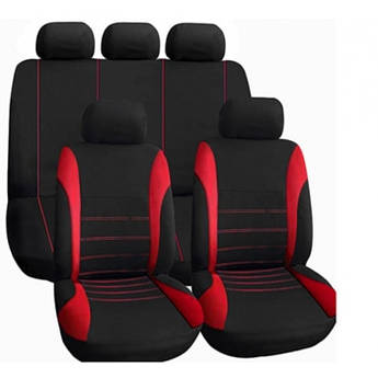 Чохол для салону автомобіля універсальний VODOOL Cross Black&Red