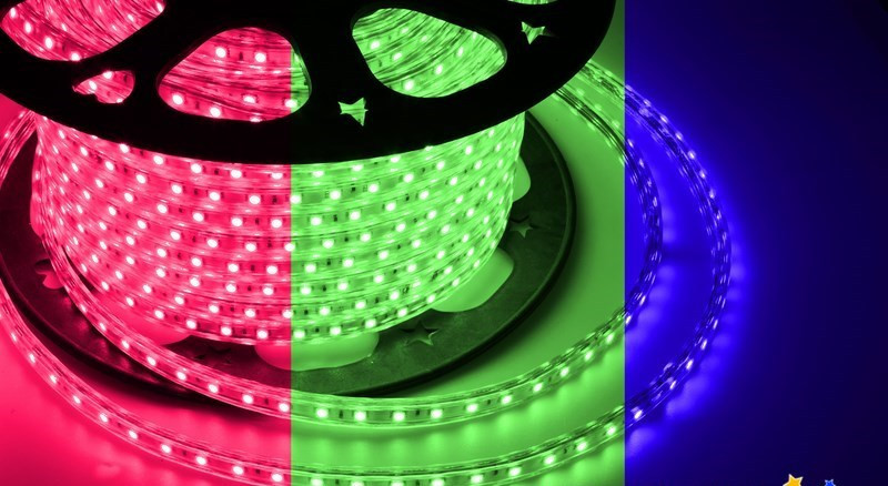 Dilux — Світлодіодна стрічка RGB SMD 5050 60 шт./м IP67 220В