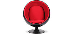 Крісло ball chair куля чорна основа