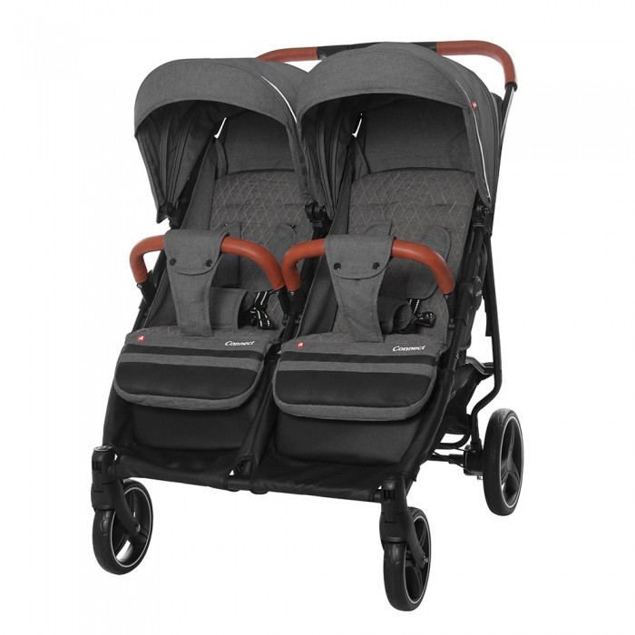 Коляска для двійні прогулянкова CARRELLO Connect CRL-5502 Сіра