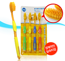 Бамбукові зубні щітки з нанозолотом 4 шт.