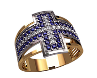 Золотой перстень с камнями