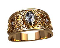 Мужское золотое кольцо Персия