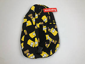 Сумка через плече Мессенджер Кросс-боді Supreme Суприм Сімпсон Барт Simpson Bart Чорна, фото 2