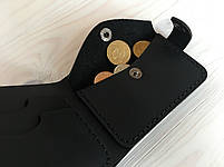 Жіночий шкіряний гаманець GooseTM Montis чорний з монетницею hotdeal, фото 8