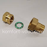 Американка пряма 1/2 латунь, TIEMME (Італія), фото 2