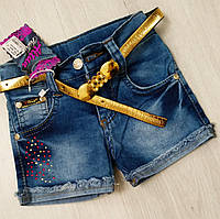 Шорты джинсовые стрейчевые на девочку размер 80 ( на 1 год) Турция