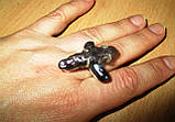 Перлове кільце "Крістик 2" з перлами, розмір 18,6, фото 10