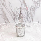 Підсвічник-карусель Кішки на місяці Срібло / Декоративний підсвічник металевий скляний, фото 2