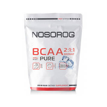 Аминокислота Бцаа Носорог / Nosorog Nutrition BCAA 2:1:1 400 г без вкуса