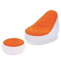 Надувне крісло Bestway 75053 Comfort Cruiser Inflate-A-Chair 122х94х81 см помаранчеве