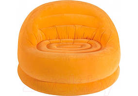 Надувне крісло велюр Intex 68577 (112-104-79 см) помаранчеве