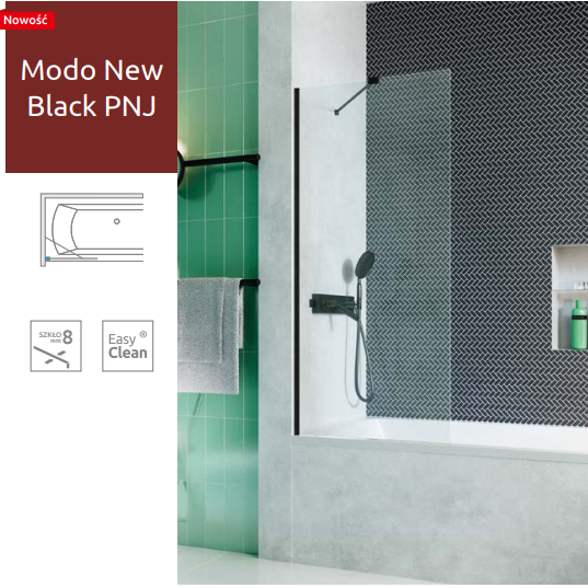 Шторка для ванны Radaway Modo New PNJ black - фото 1 - id-p967060510