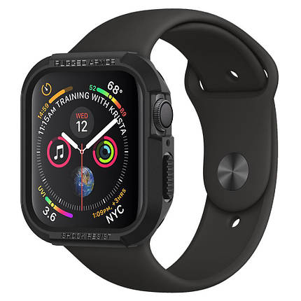 Чохол Spigen для Apple Watch 5/4 (44mm) Rugged Armor, Black, фото 1