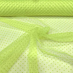 Ажурна сітка в Горошок Лайм