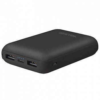 УМБ Power Bank Walker WB-310 10000mAh Li-Pol 2xUSB 1xUSB Type-C 2.1 A Black