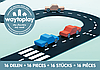 Дитяча ігрова гнучка автомобільна траса "Автострада" (16 дорожніх частин, довжина 258 см) ТМ WAYTOPLAY, фото 8