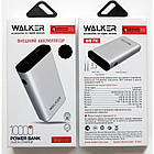 УМБ Power Bank Walker WB-710QC 10000mAh Metal +LCD Quick Charge 3.0 Li-Pol 2xUSB 1xUSB Type-C 3A Red, фото 2