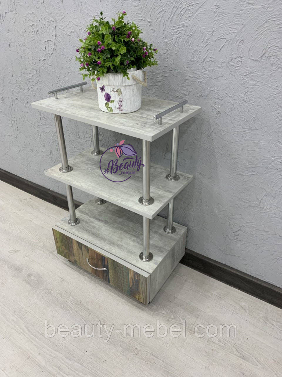 Етажерка з ящиком, колір "урбан лайт", фото 1