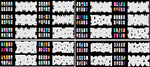 Набір трафаретів 20 шт. для nail art No5