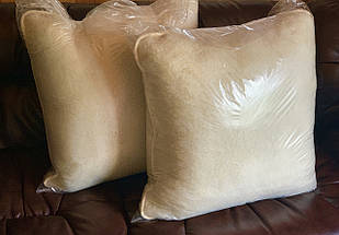 Подушки на овчині з окантовкою, колір білий, у пакованні 2 шт.