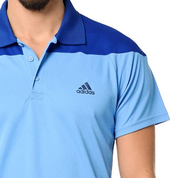 Adidas blue polo discount