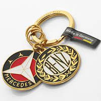 Брелок Mercedes-Benz Key Ring, Sindelfingen, Gold, Brass, артикул B66041523