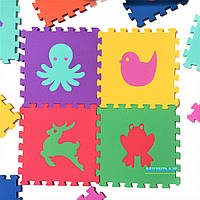Дитячий розвивальний килимок-пазл "Animals" 30х30 см, 12 елементів