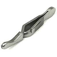 Клемa бульдог для кровоносних судин вигнута. Довжина 3,5 см