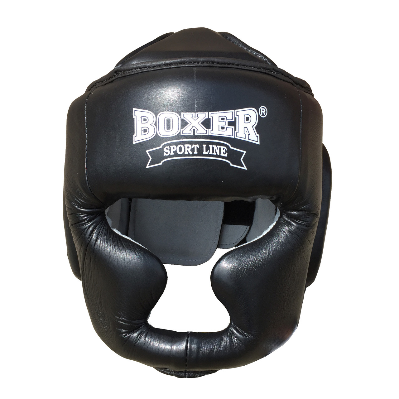 Шолом для боксу та єдиноборств L Шкіра чорний BOXER
