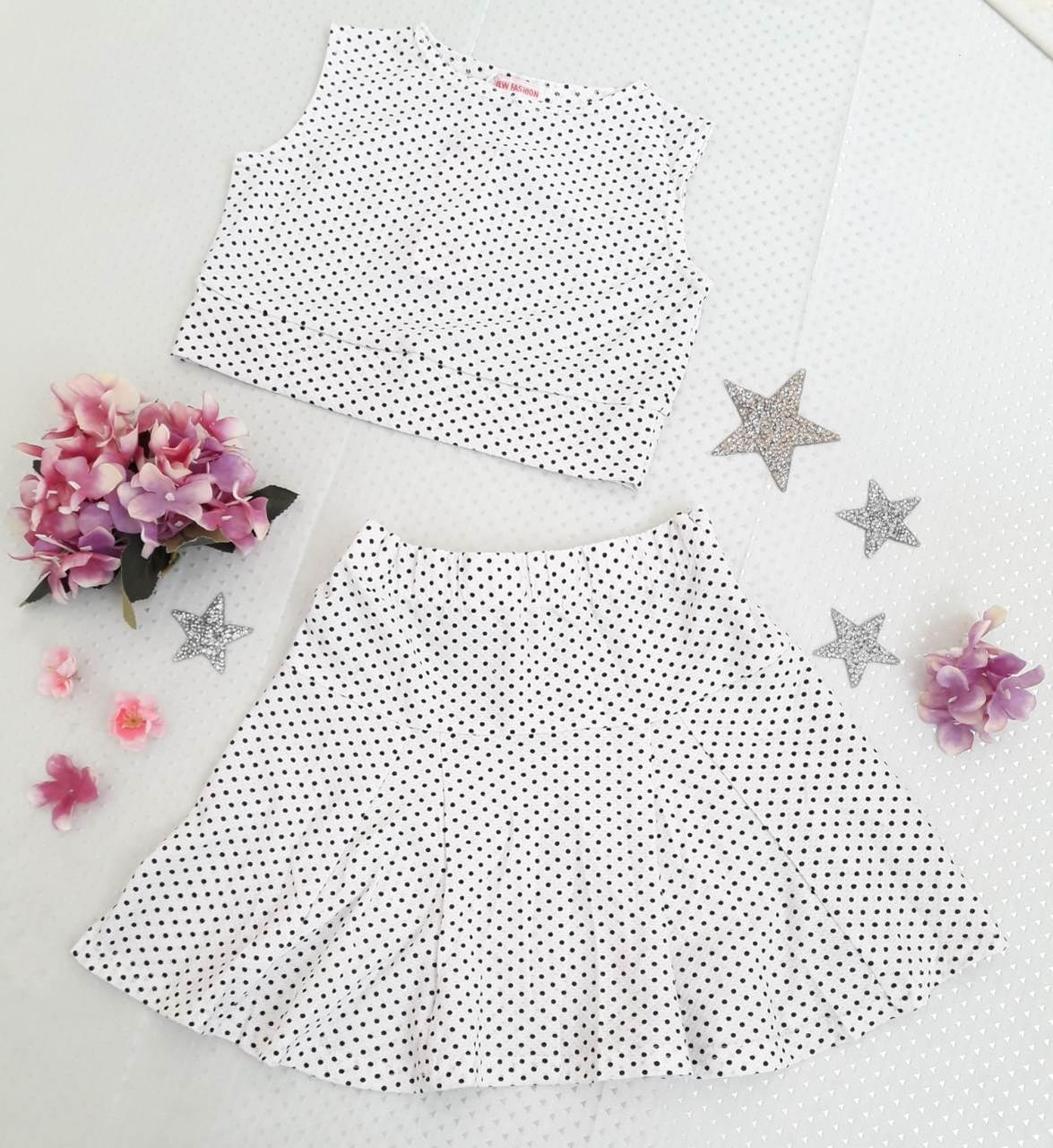 Дитячий літній комплект спідниця + топ 116-128