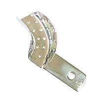 Ложка оттискная стоматологическая перфорированная для коронок и мостовидных протезов, левая № 2. Длина 50 мм