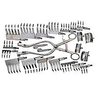 Ранорозширювач нейрохірургічний універсальний за Jegoroff-Freidin. Довжина 33 см, розлучення дзеркал 180 мм, 10 змінних дзеркал.