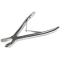 Щипці кусачки кісткові з круглими губками вигнуті LUER. Довжина 17 см, ширина 8 мм